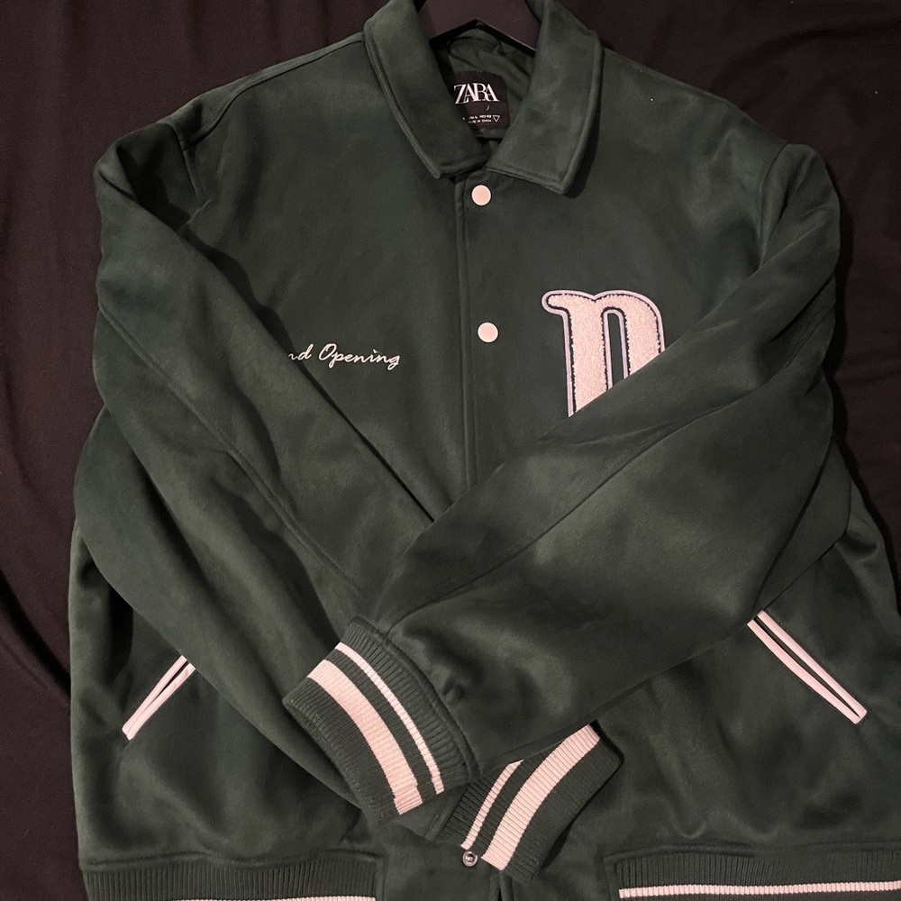 Green Varsity Baseball Jacket - image 2